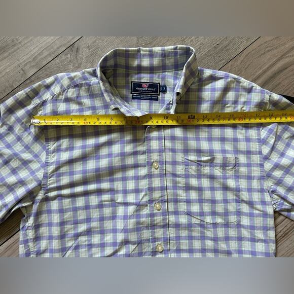 Vineyard vines Lavender purple Plaid Men’s long sleeve button up Shirt sz small - Picture 9 of 12